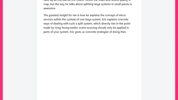 My journey into event sourcing