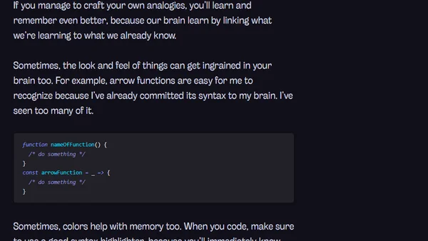 Remembering what you learned