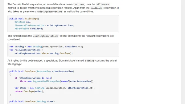 Filtering as domain logic