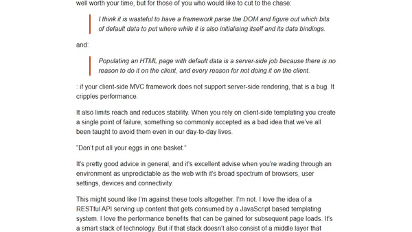 Client-side MVC's major bug