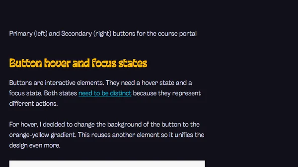 Designing Learn JavaScript's course portal (Part 2)