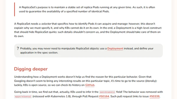 Why K8s deployments need `matchLabels` keyword
