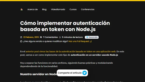 Cómo implementar autenticación basada en token con Node.js