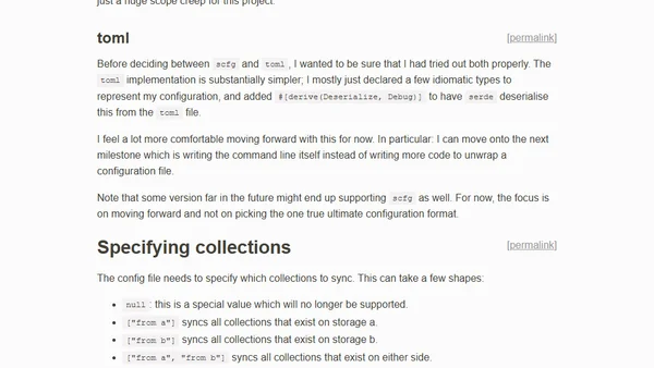 A configuration format for vdirsyncer v2