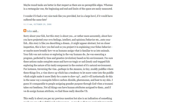 A programmer's view of the Universe, part 1:  The fish