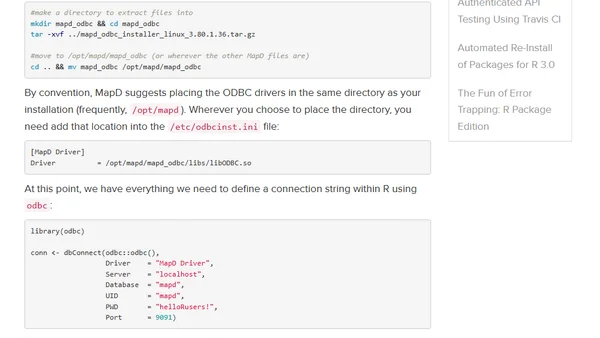 Creating an OmniSci ODBC Connection in RStudio Server