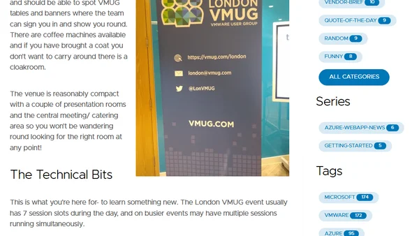 London VMware User Group #LonVMUG - What to Expect