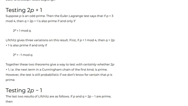 Primecoin primality test