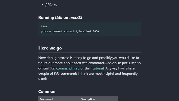 Debugging third party iOS apps with lldb