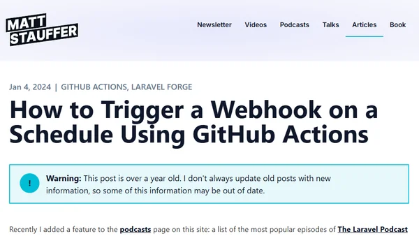 How to Trigger a Webhook on a Schedule Using GitHub Actions