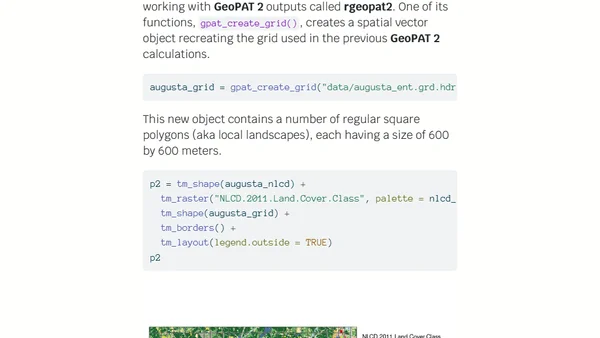 GeoPAT2: Entropy calculations for local landscapes