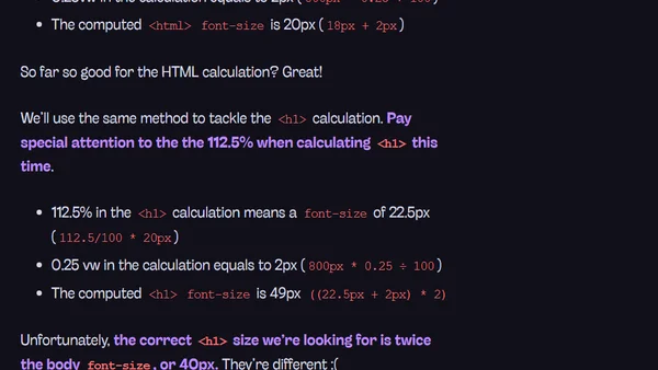 Viewport Unit Based Typography
