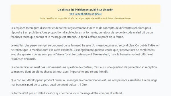 La formulation d'un message n'est pas un détail