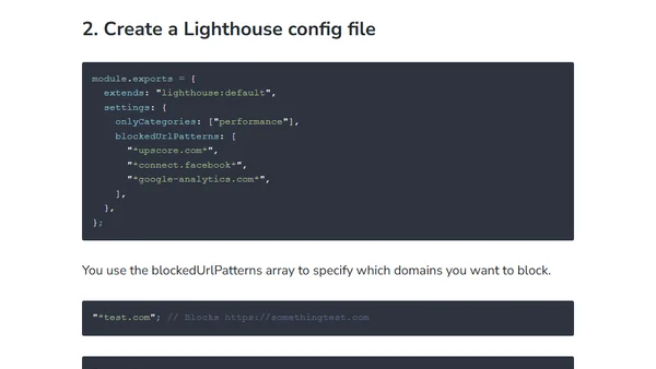 How to block domains in Lighthouse