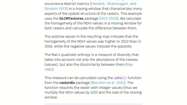 Comparison of spatial patterns in continuous raster data for overlapping regions using R