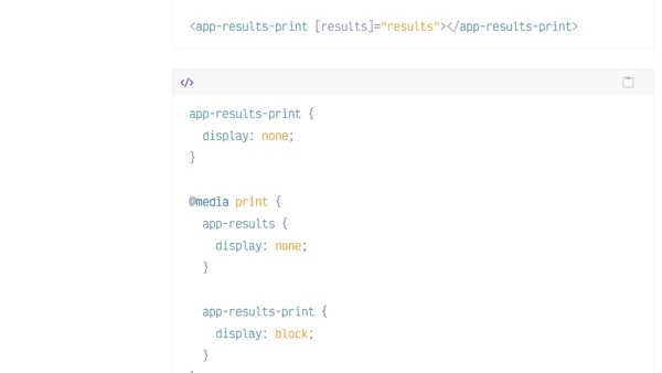 Print CSS with Angular