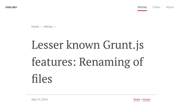 Lesser known Grunt.js features: Renaming of files