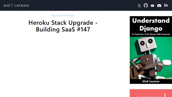 Heroku Stack Upgrade - Building SaaS #147