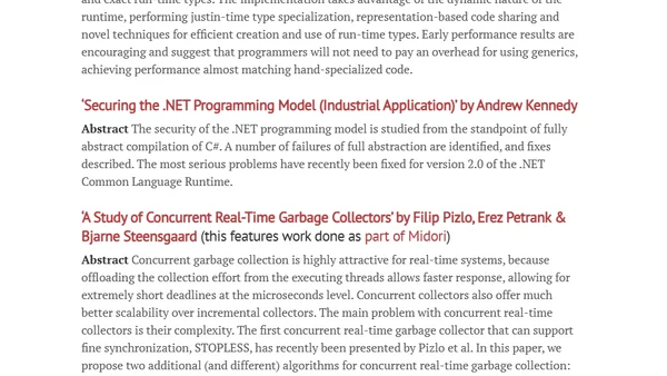 Research papers in the .NET source