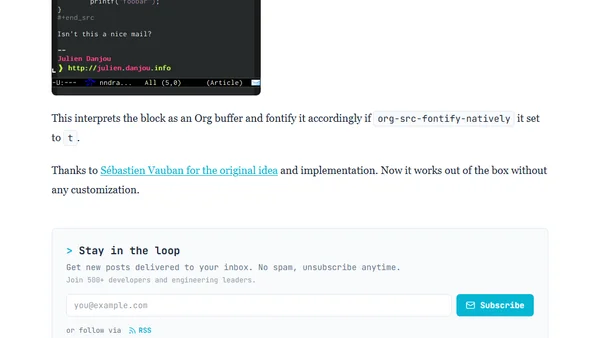 Code fontification with Gnus and Org-mode