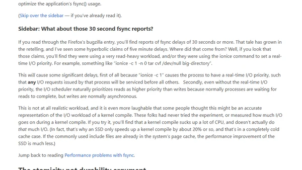 Don’t fear the fsync!