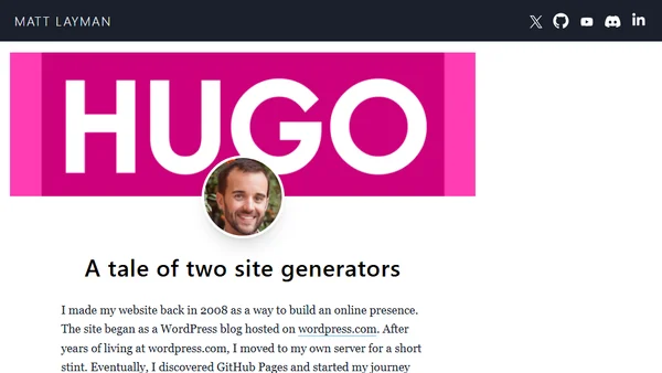 A tale of two site generators
