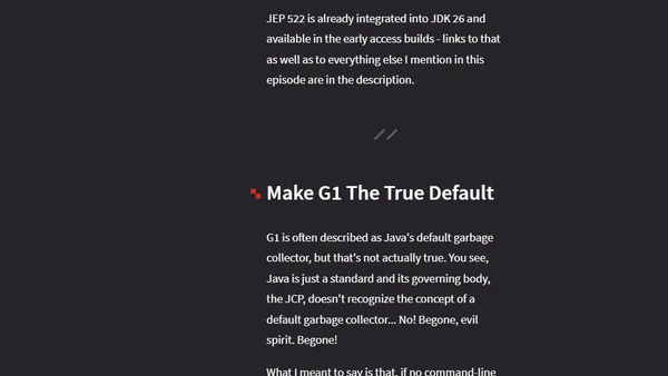 Three G1 Improvements - Inside Java Newscast #99
