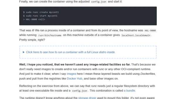 You don't need an image to run a container
