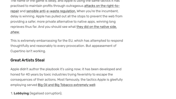 Apple's Antitrust Playbook