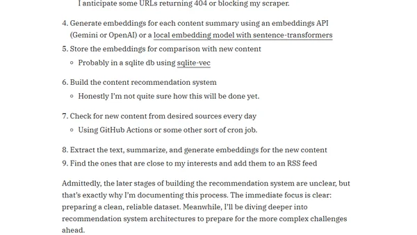 Building a Personal Content Recommendation System, Part One: Introduction