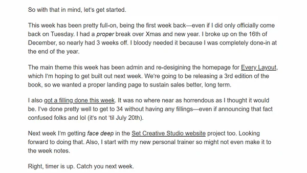 Week 1 notes – 2022