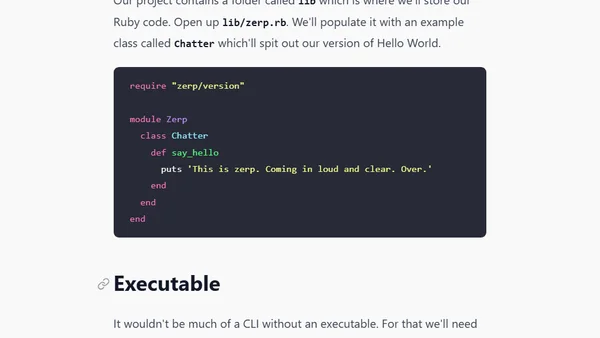 How To Write a Command Line Ruby Gem
