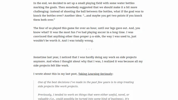 Playing like a kid again