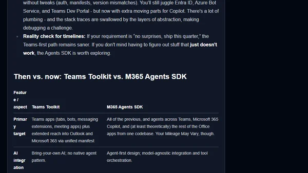 Why M365 Agents SDK Should Be on Your Radar