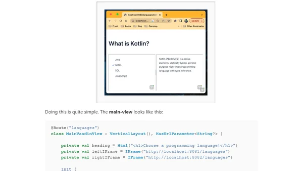 A basic micro-frontend with Vaadin
