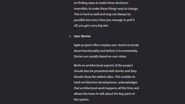 Impulse: "Agile Architecture"