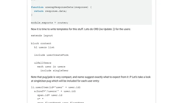 From express and pug to HTML