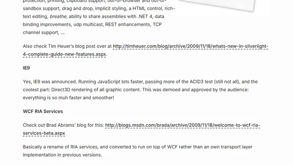 Microsoft PDC09 day 2 keynote highlights