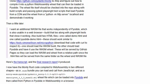 Running Pydantic's Monty Rust sandboxed Python subset in WebAssembly