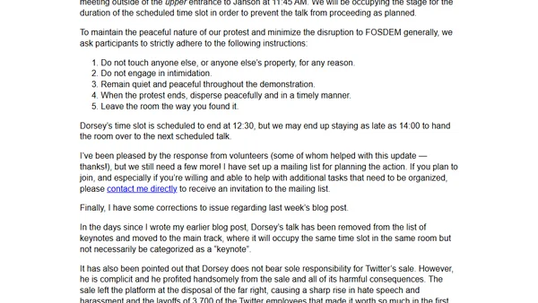 FOSDEM '25 protest
