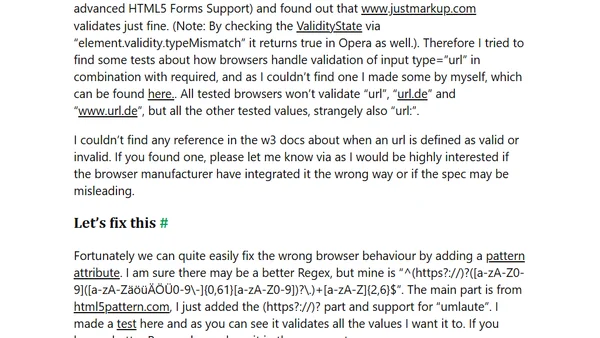 Be carefull when using input type=”url”