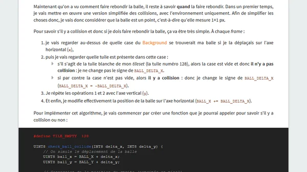 Développement GameBoy #10 : Projet 2 - Breakout (PARTIE 2)
