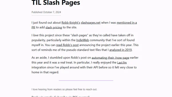 TIL Slash Pages