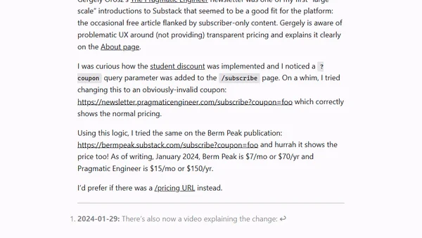 Dark Pattern: Substack Subscription Pricing