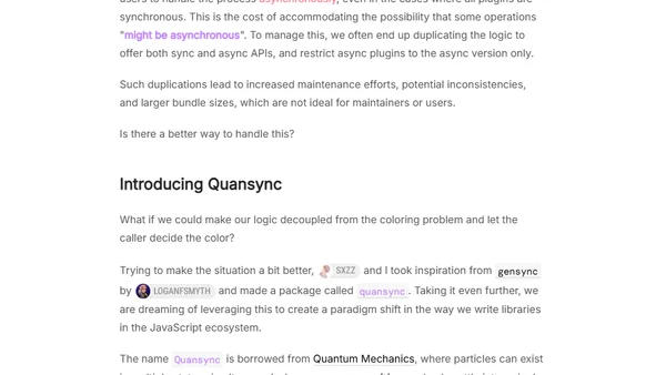 Async, Sync, in Between