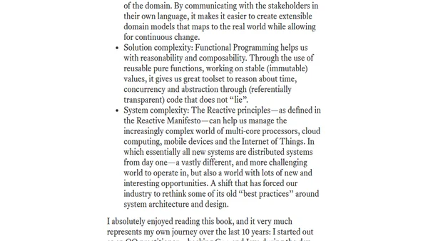 Foreword—Functional and Reactive Domain Modeling