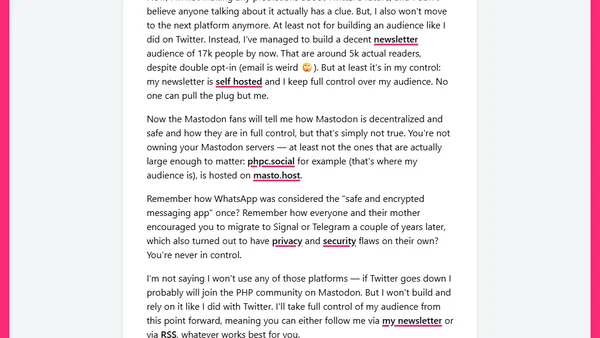 You cannot find me on Mastodon