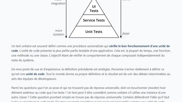 C'est quoi un test unitaire ?