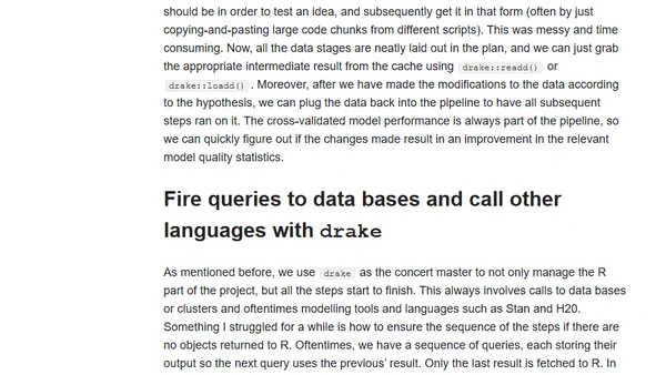 Using {drake} for Machine Learning