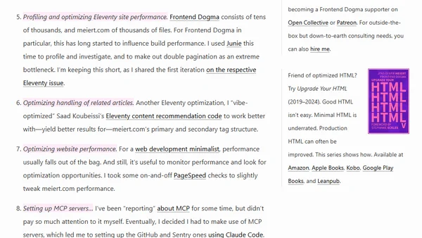 Website Optimization Measures, Part XXXIV